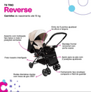 Carrinho de Bebê Travel System Reverse Trio Cosco Kids com Bebê Conforto e Base