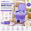 Mini Lavadora Dobrável 11L para Roupas de Bebê | Kids Guardian