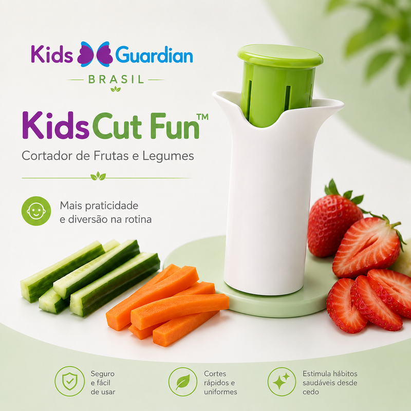 KidsCut Fun™ | Cortador de Frutas e Legumes Infantil