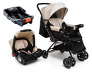 Carrinho de Bebê Travel System Reverse Trio Cosco Kids com Bebê Conforto e Base