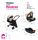 Carrinho de Bebê Travel System Reverse Trio Cosco Kids com Bebê Conforto e Base