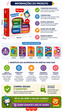 Kit Primeiros Conceitos™ | 6 Livrinhos Educativos para Bebês