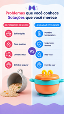 Tigela Térmica Infantil Antivazamento | Aço Inox 316