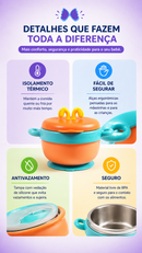 Tigela Térmica Infantil Antivazamento | Aço Inox 316