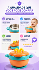 Tigela Térmica Infantil Antivazamento | Aço Inox 316