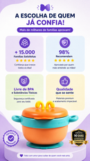 Tigela Térmica Infantil Antivazamento | Aço Inox 316