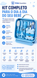 Kit de Cuidados e Higiene Kids Guardian para Bebês - 13 Peças