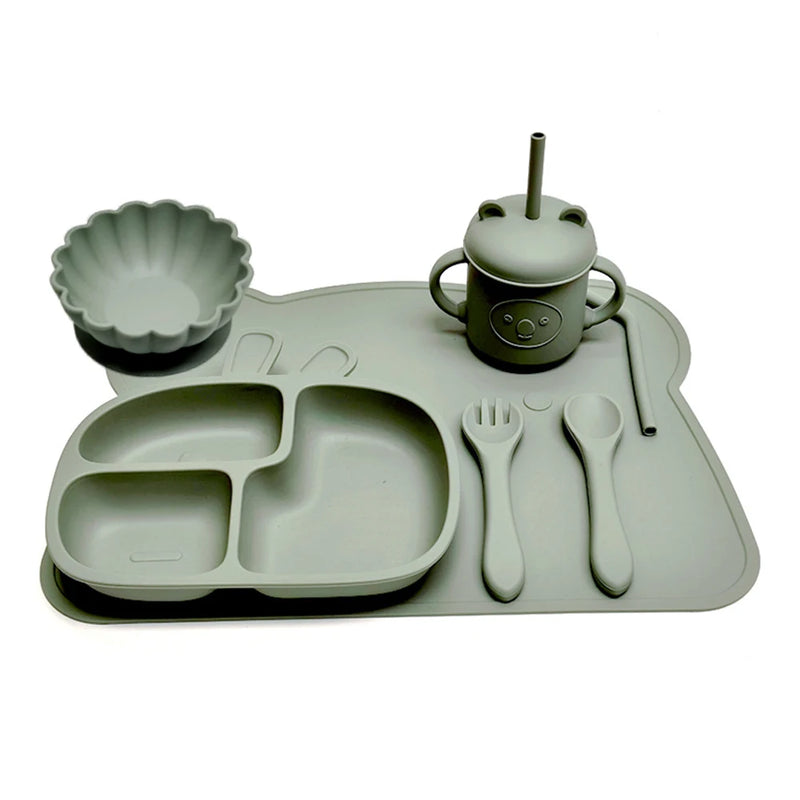 Kit Papinha Kids™ – Prato e Tigela com Ventosa para Introdução Alimentar