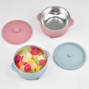 Tigela Infantil 2 em 1 Aço Inox + Silicone 300ml | Antivazamento e Segura
